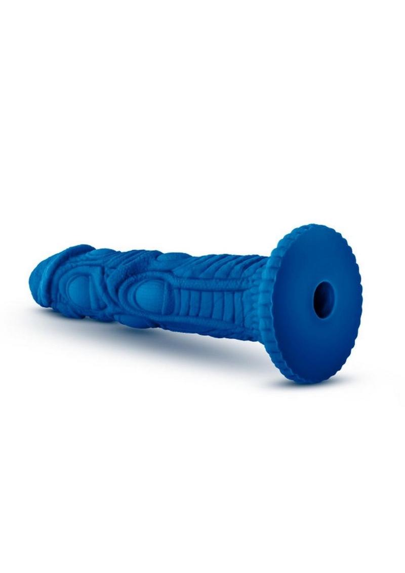 The Realm Draken Lock On Silicone Dildo 7.75in - Blue