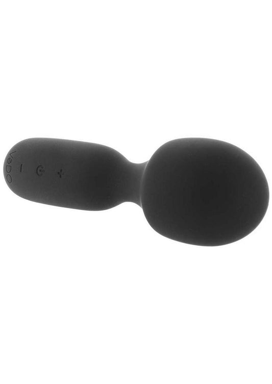 VeDO Wini Silicone Rechargeable Mini Wand Massager - Just Black