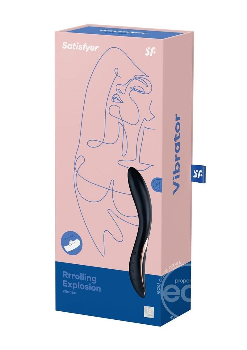 Satisfyer Rrrolling Explosion Rechargeable Silicone Vibrator - Black