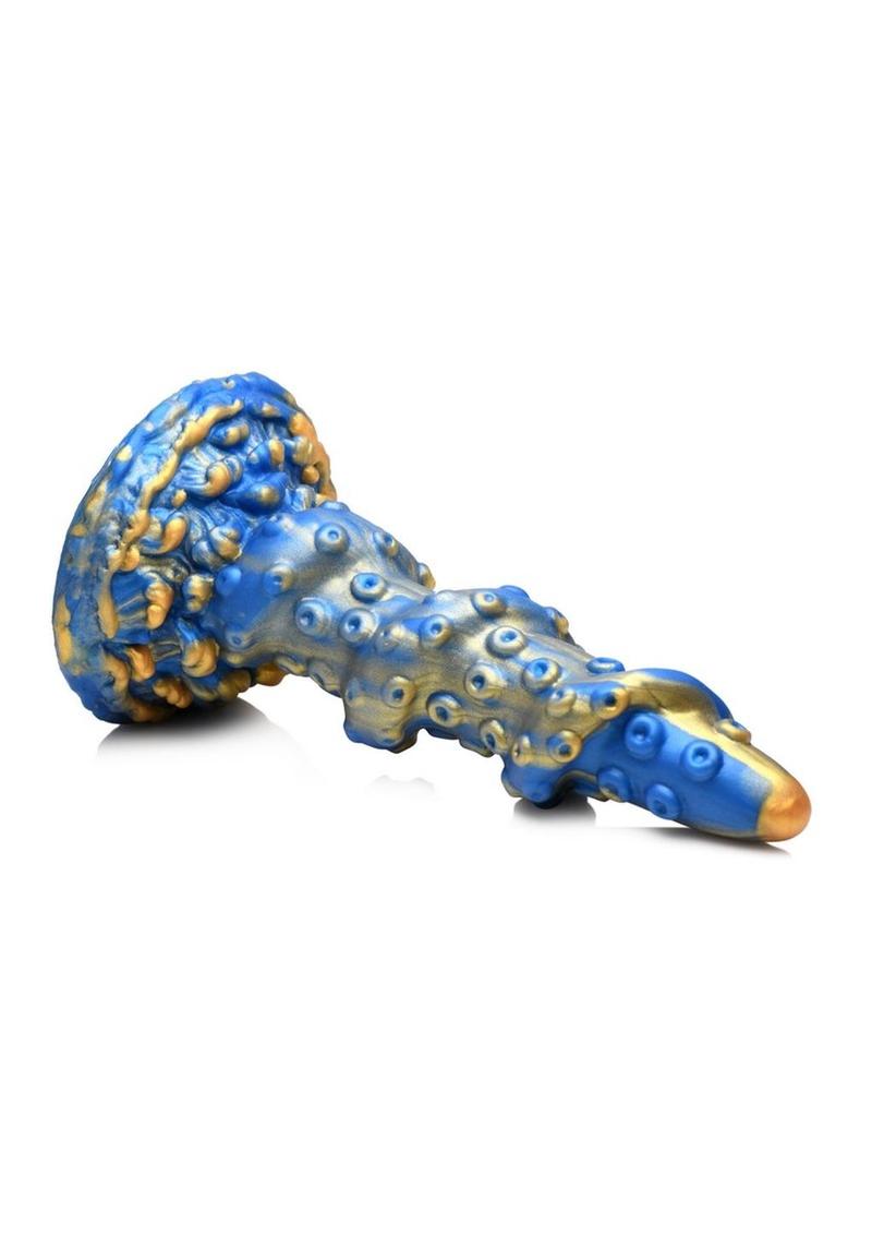 Creature Cocks Lord Kraken Silicone Dildo - Blue/Gold