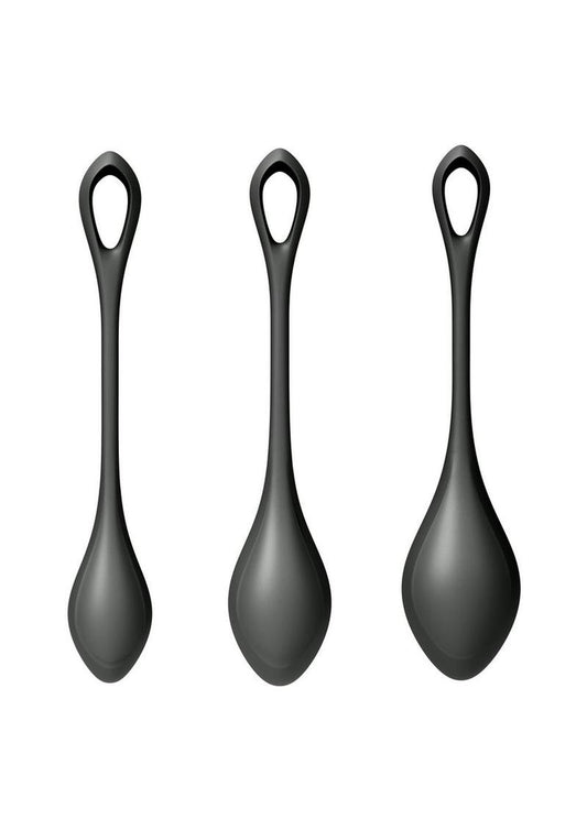 Satisfyer Yoni Power 2 Silicone Weighted Ben Wa Balls Set - Black
