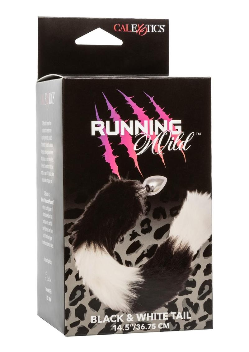 Running Wild Faux Fur Tail and Metallic Anal Plug - White