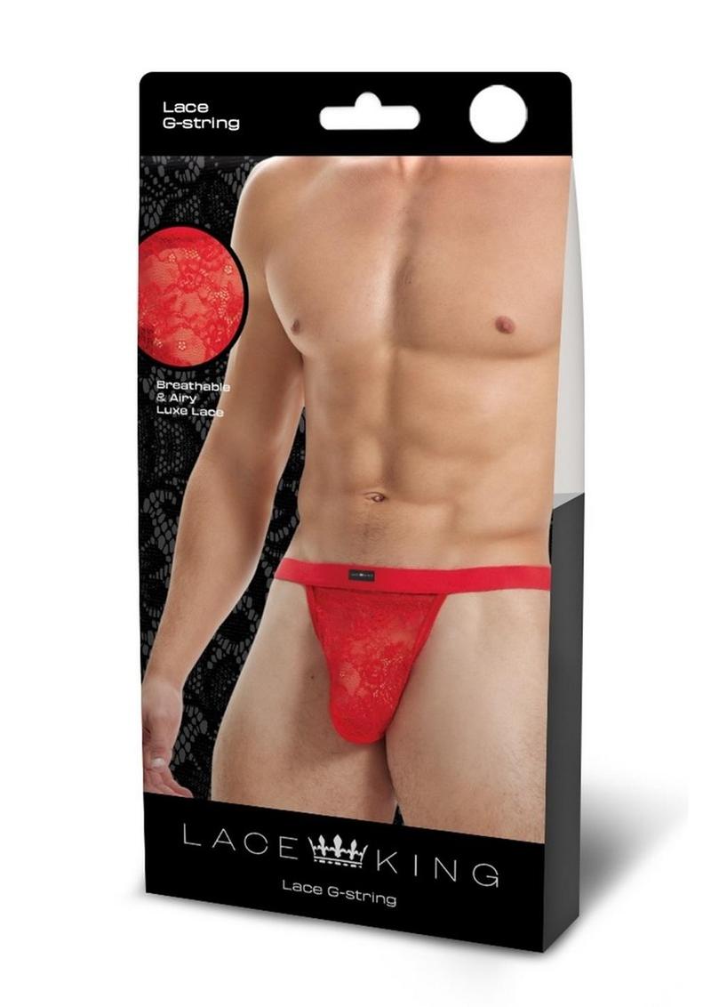 Lace King Lace G-String - Red