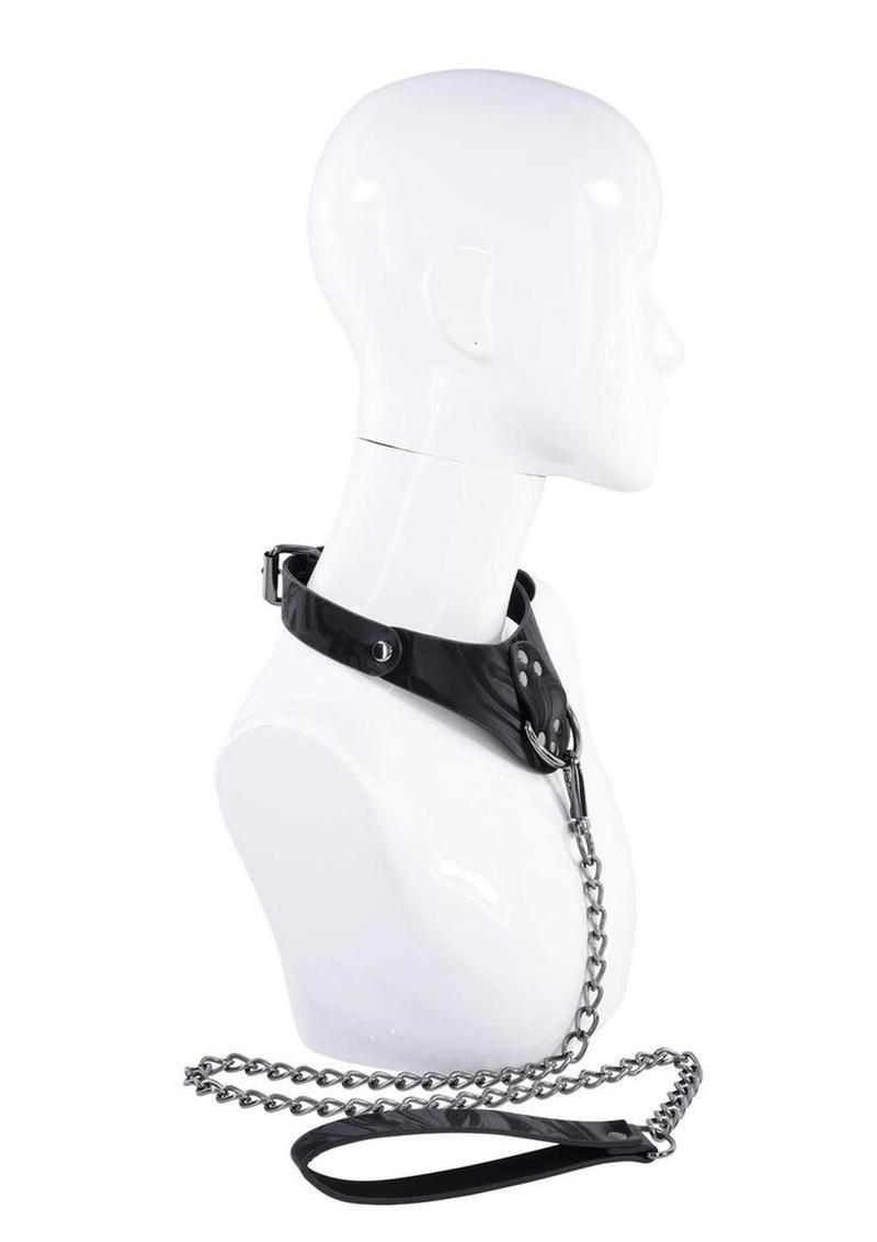 Velvet Noir Collar & Leash - Black