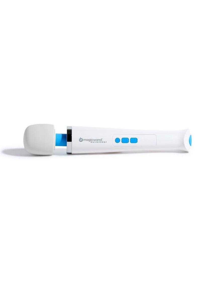Magic Wand Plus HV-360 Waterproof Rechargeable Multispeed Vibration Massager - White/Blue