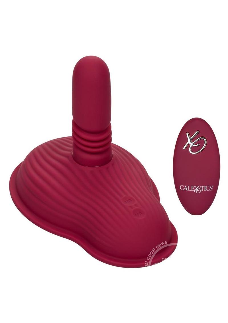 Dual Rider Rechargeable Silicone Thrust & Grind Vibrator with Remote C Lady Konfidential Dual Rider Rechargeable Silicone Thrust & Grind Vibrator with Remote C Lady Konfidential