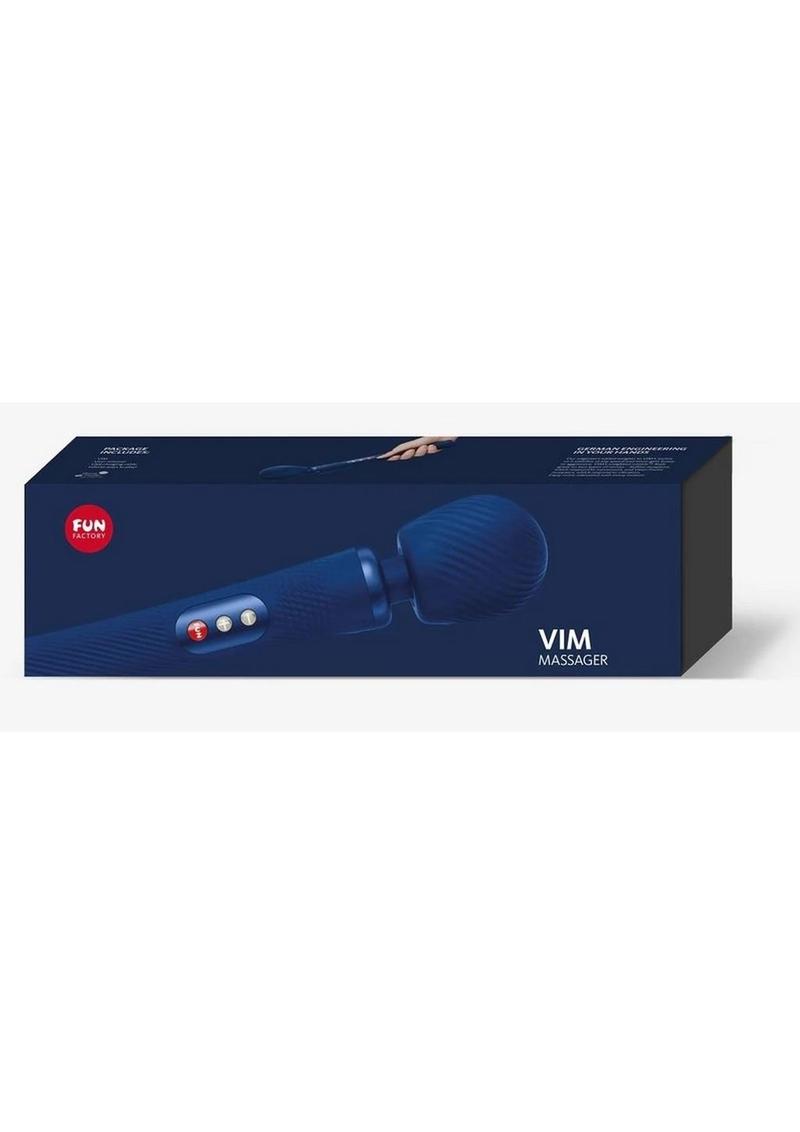 Vim Massager Silicone Body Wand - Midnight Navy Blue