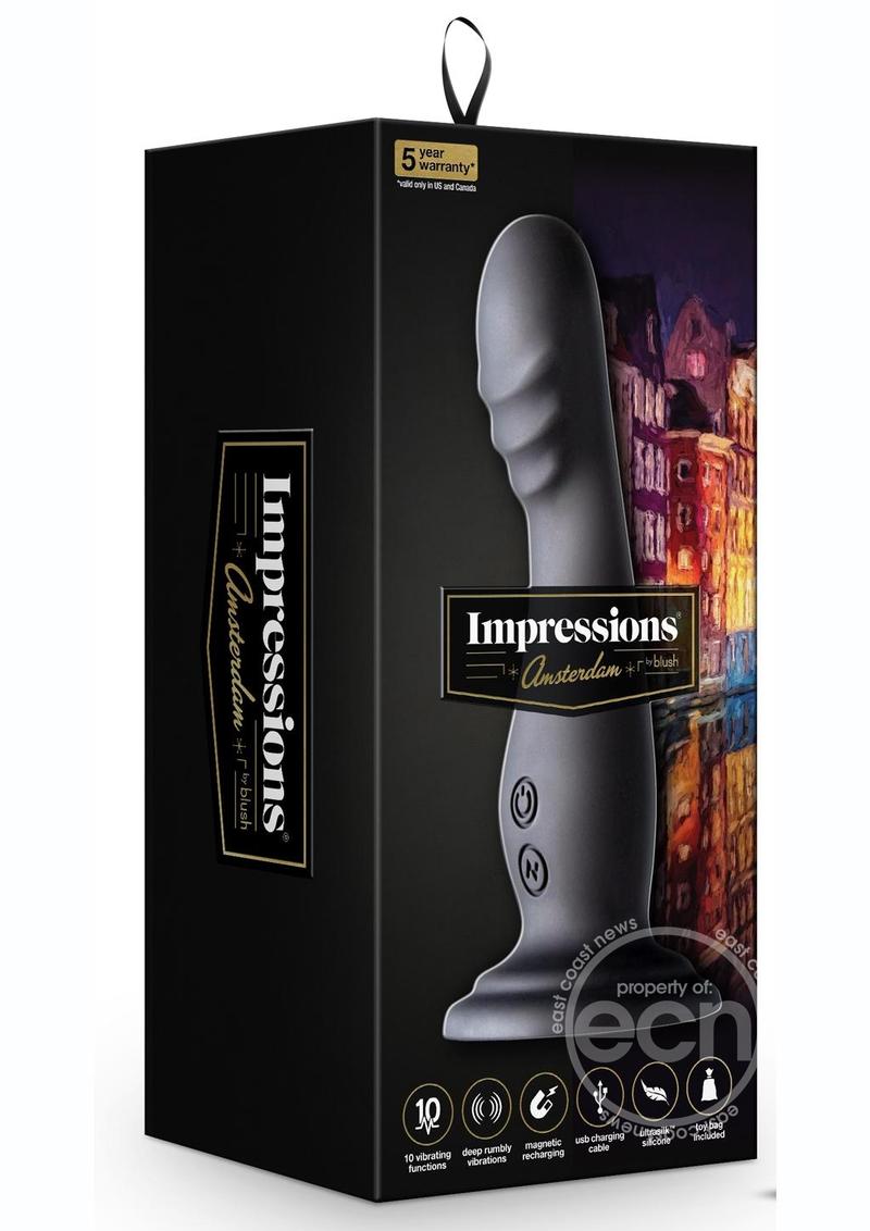 Impressions Amsterdam Rechargeable Silicone Vibrator - Black