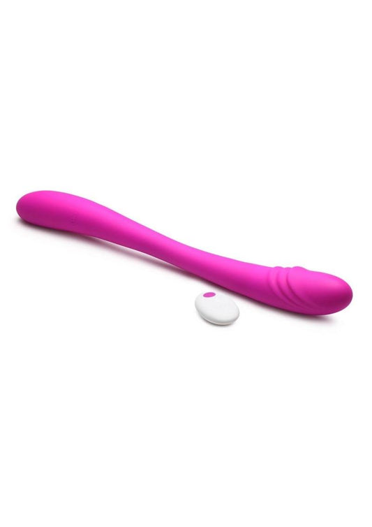 Double Down Rechargeable Silicone Double Dildo with Remote Control