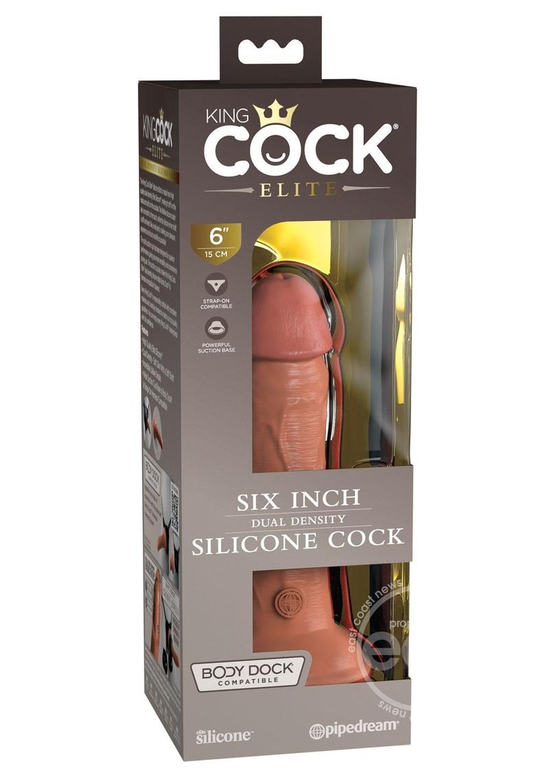 King Cock Elite Dual Density Silicone Dildo 6in