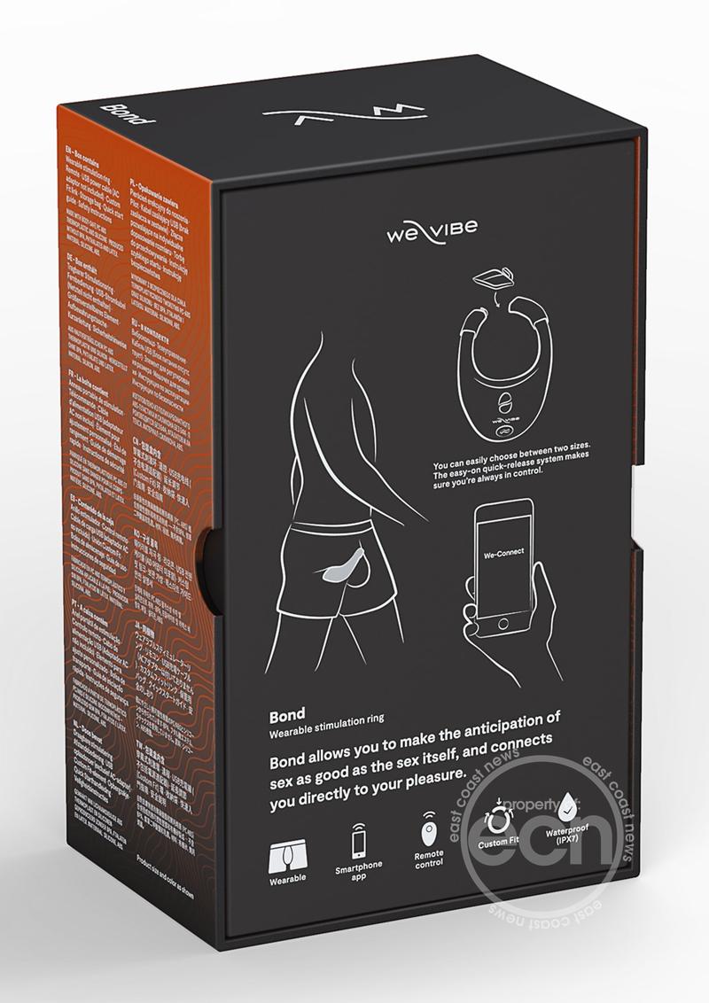 We-Vibe Bond Rechargeable Silicone Cock Ring with Remote Control - Black