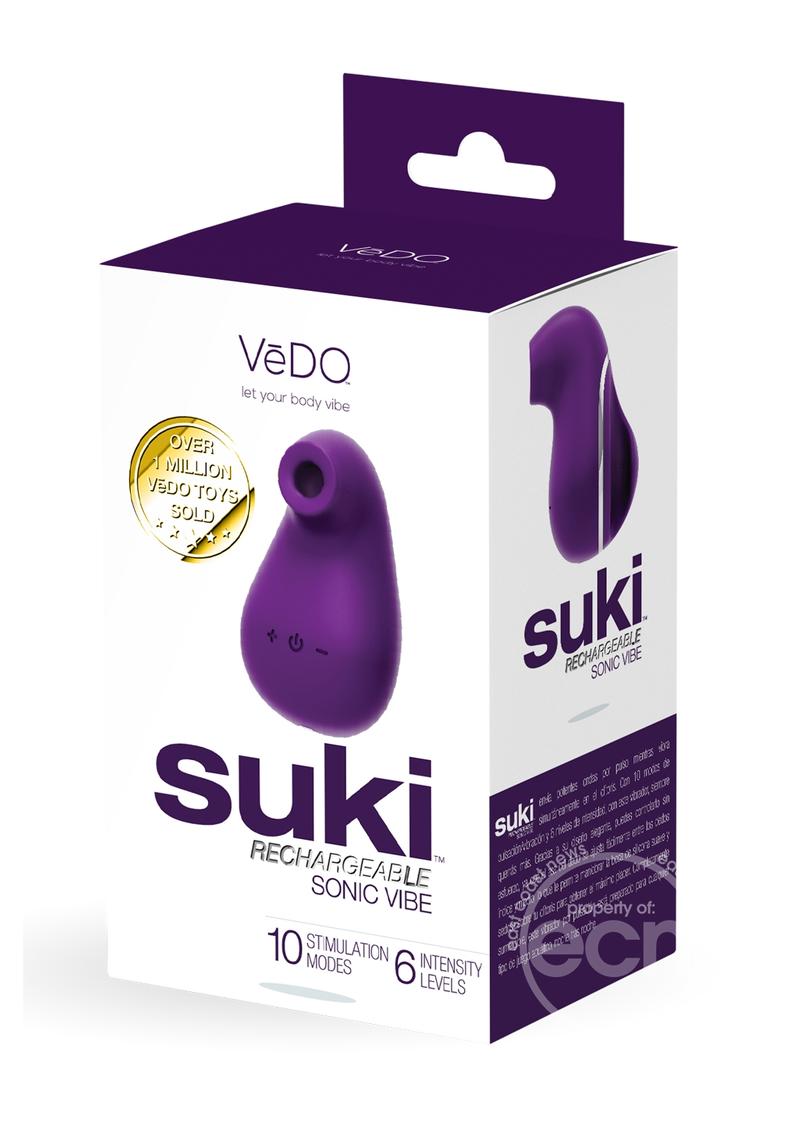 VeDO Suki Rechargeable Silicone Sonic Vibrator - Deep Purple