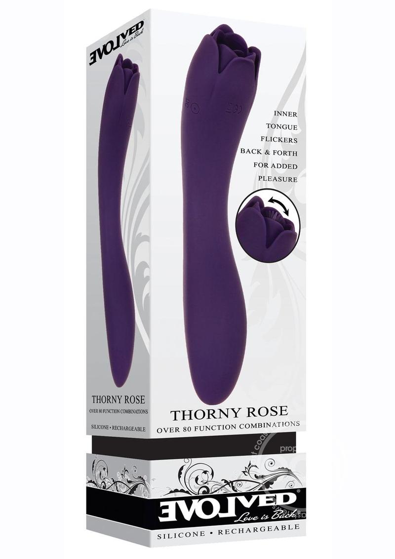 Thorny Rose Rechargeable Silicone Dual-End Vibrator