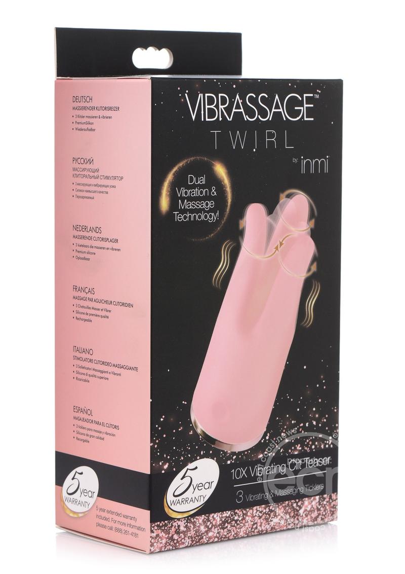 Inmi Vibrassage Twirl Vibrating Clit Teaser - Pink