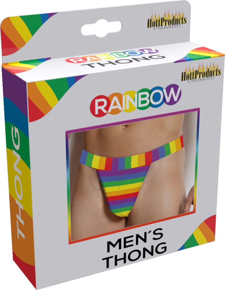 Hott Products | Men's Thong | Rainbow Pride One Size Thong