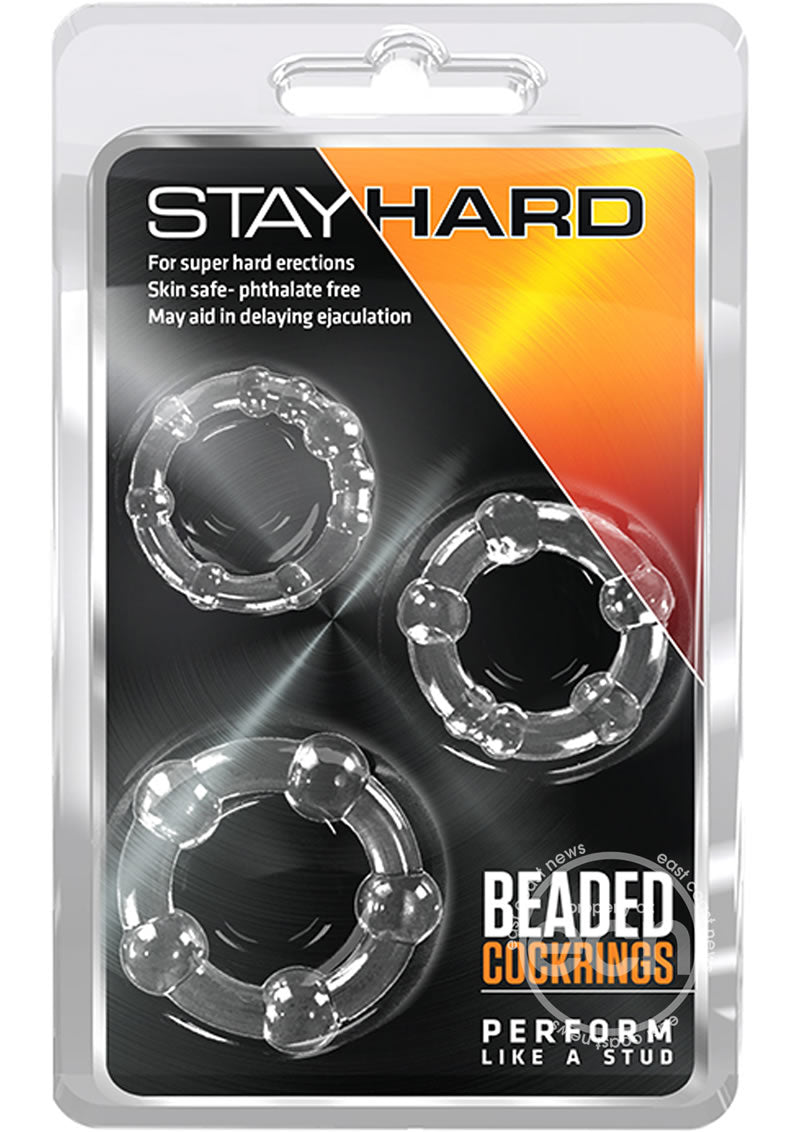 Stay Hard | Beaded Cock Rings | Clear