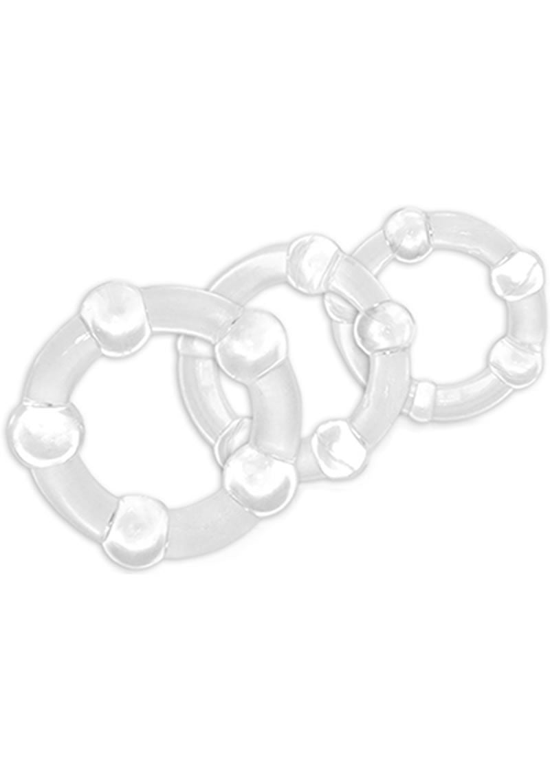 Stay Hard | Beaded Cock Rings | Clear
