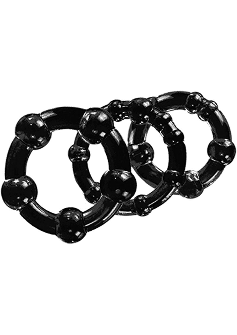 Stay Hard | 3pc Beaded Cock Rings | Intentsify Erections