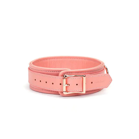 Pink Dream Leather Collar with Leash