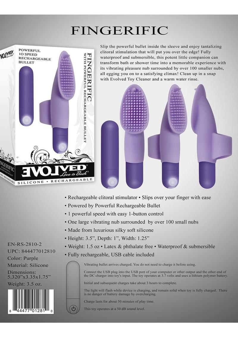 Fingerific Rechargeable Silicone Finger Vibrator