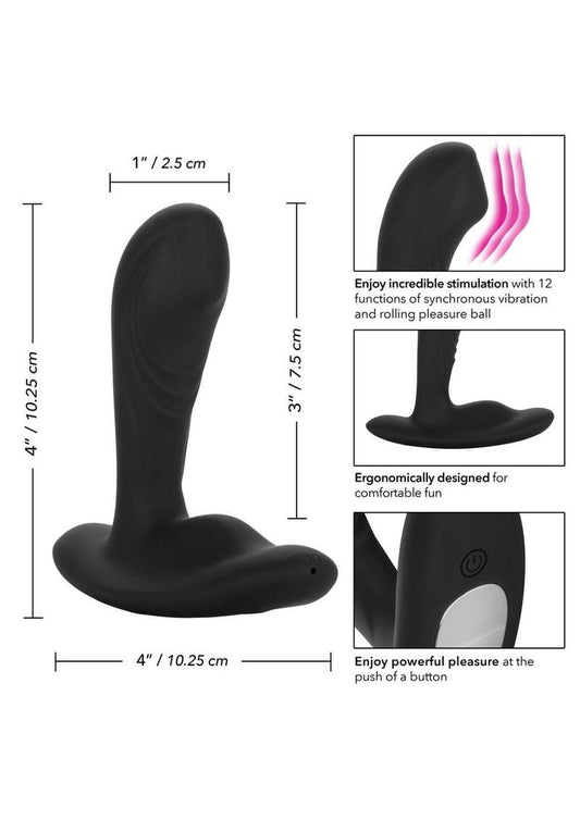 Eclipse: Tapered Roller Ball Probe: Silicone Rechargeable Anal Plug