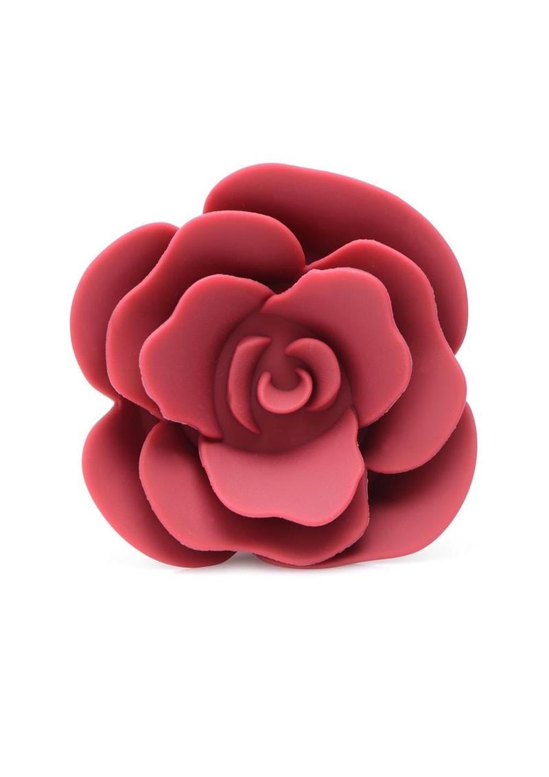 Master Series Booty Bloom Silicone Rose Anal Plug - Small - Red  Lady  Konfidential