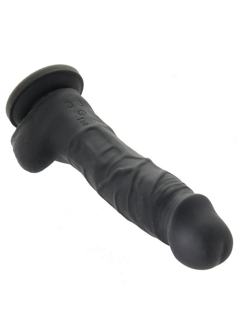 Colours Pleasures Silicone Vibrating Dildo with Balls 5in - Black  Lady  Konfidential