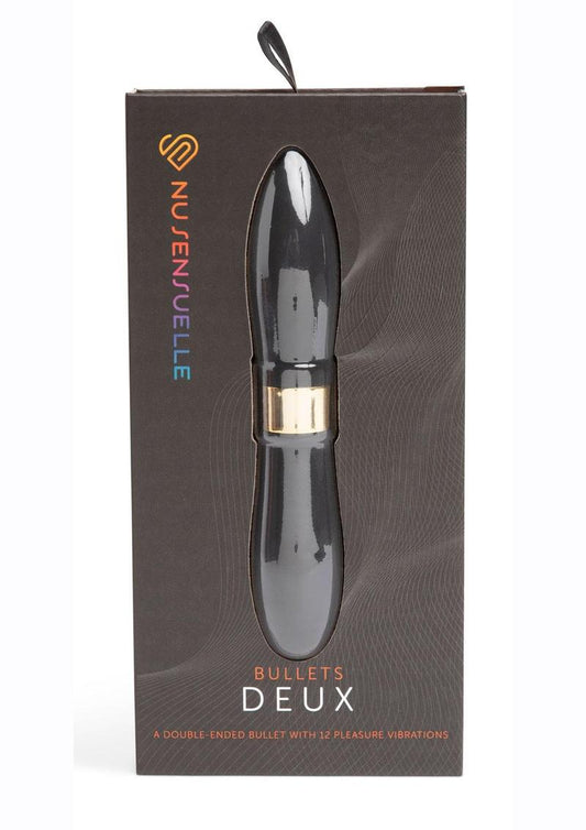 Nu Sensuelle Deux Silicone Rechargeable Bullet - Black/Gold