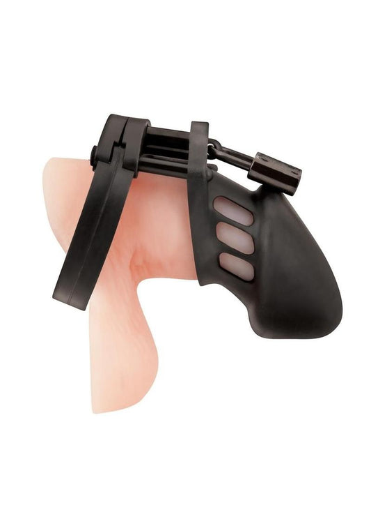 Blue Line Silicone Chastity Cage