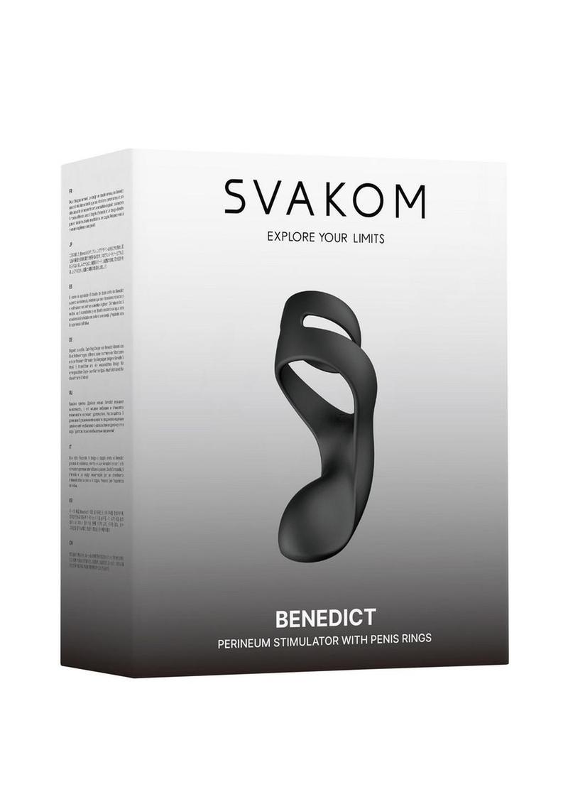 Svakom Benedict Silicone Rechargeable Double Ring Perinium Stimulator Cock Ring