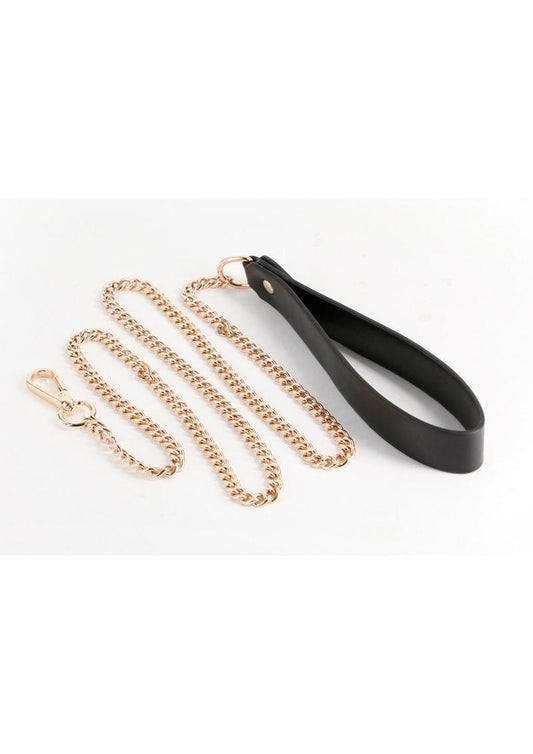 Fetish & Fashion Nyx Leash - Black/Gold