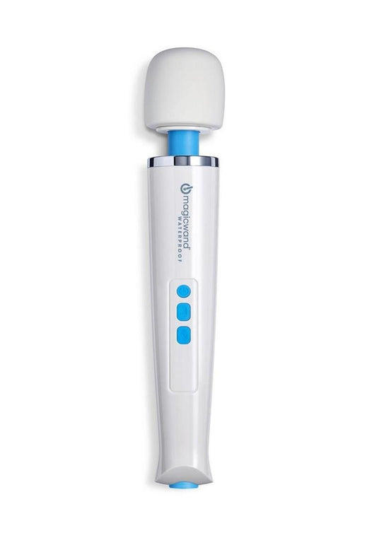 Magic Wand Plus HV-360 Waterproof Rechargeable Multispeed Vibration Massager - White/Blue