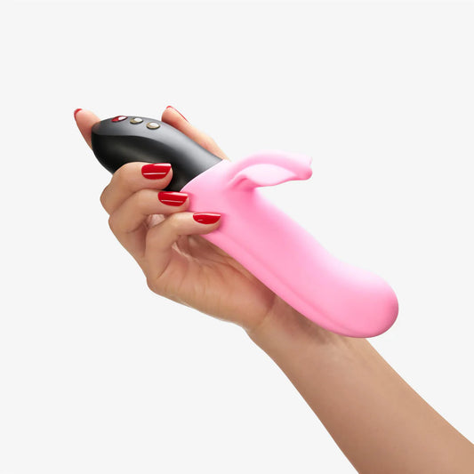 Bi Stronic Fusion Silicone Dual Action Pulsator with Clitoral Stimulator - Candy Rose