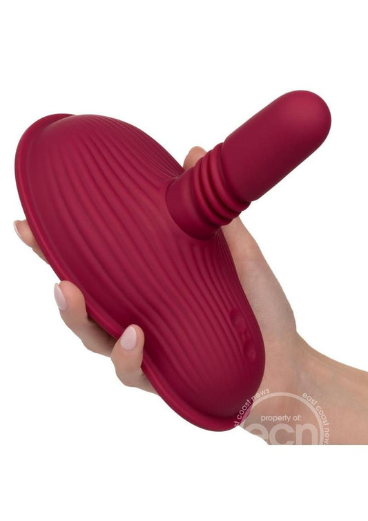 Dual Rider Rechargeable Silicone Thrust & Grind Vibrator with Remote Control - Red