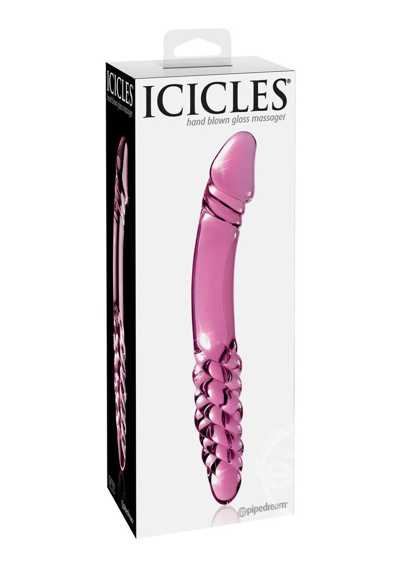 Icicles No. 57 Double-Sided Textured Glass Dildo 9in Lady Konfidential Icicles No. 57 Double-Sided Textured Glass Dildo 9in Lady Konfidential