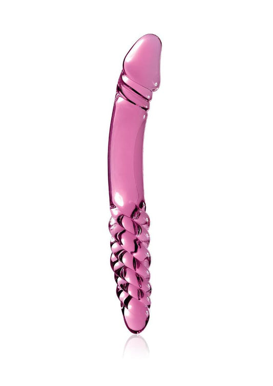 Icicles No. 57 Double-Sided Textured Glass Dildo 9in