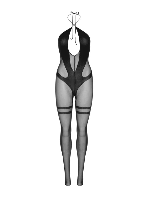Leg Avenue | Ultra-Sexy Crotchless Sheer Bodystocking | Mesh Lingerie