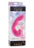 Inmi Shegasm 5 Star Tapping Silicone Rechargeable G-Spot Vibrator with Suction - Pink