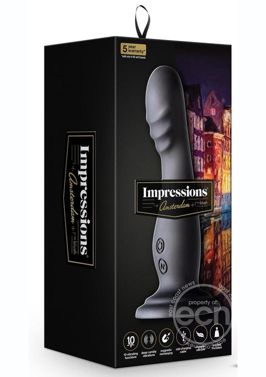 Impressions Amsterdam Rechargeable Silicone Vibrator - Black