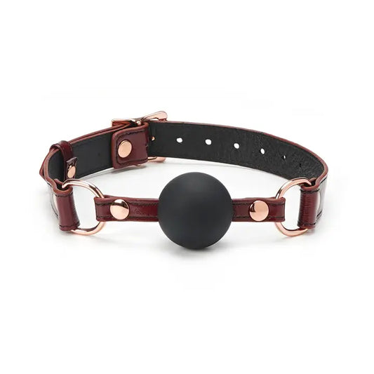 Silicone Ball Gag with Leather Buckle Straps