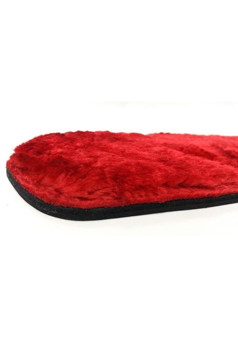 Rouge | Leather Paddle with Faux Fur | Sensory & Impact Play