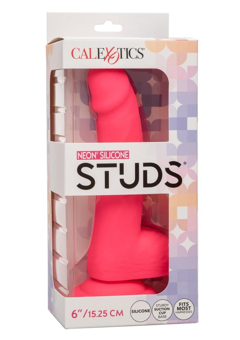 CalExotics | 6" Dildo - Neon Pink | Silicone Studs
