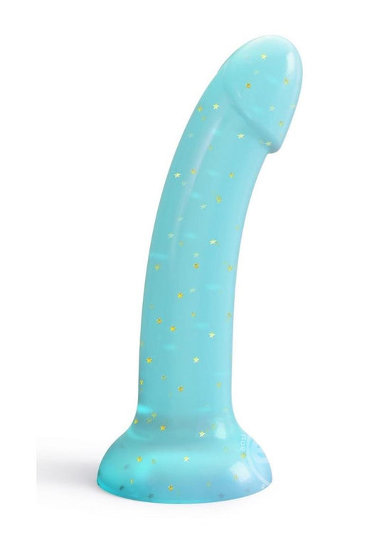 Dildolls Nightfall Silicone Dildo - Teal/Gold