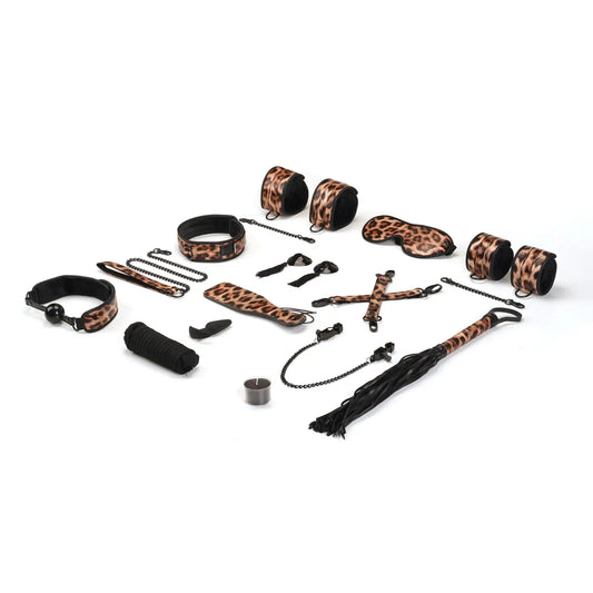 Leopard Print 13pcs Bondage Kit