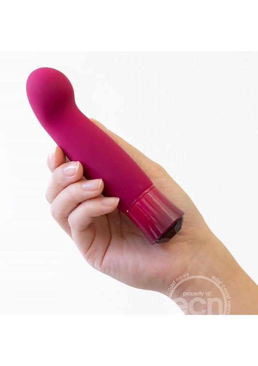 Oh My Gem Classy Rechargeable Silicone Vibrator - Garnet Red