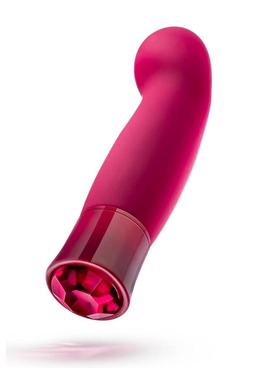 Oh My Gem Classy Rechargeable Silicone Vibrator - Garnet Red