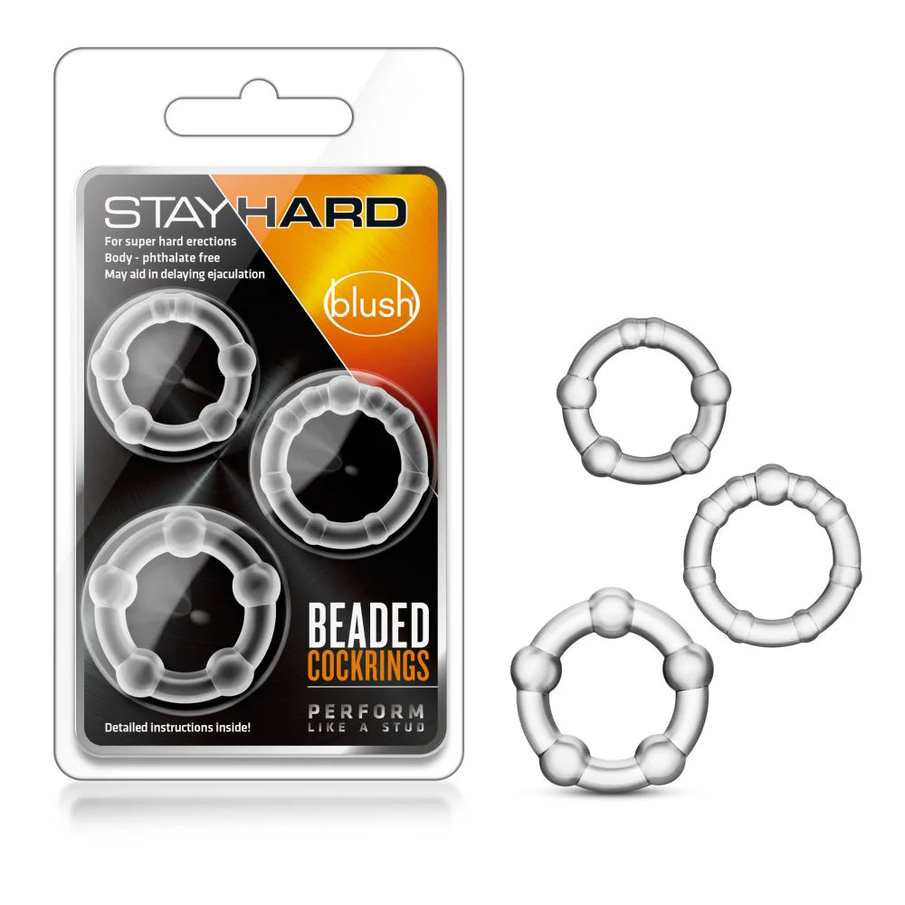 Stay Hard | 3pc Beaded Cock Rings | Intentsify Erections