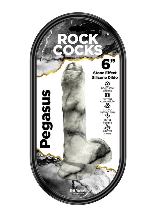 Rock Cocks | 6" Dildo - Pegasus | Stone-like Texture Silicone Dildo