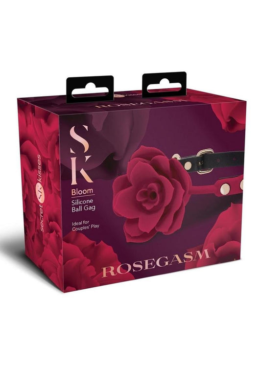 Rosegasm Bloom Silicone Mouth Gag - Red