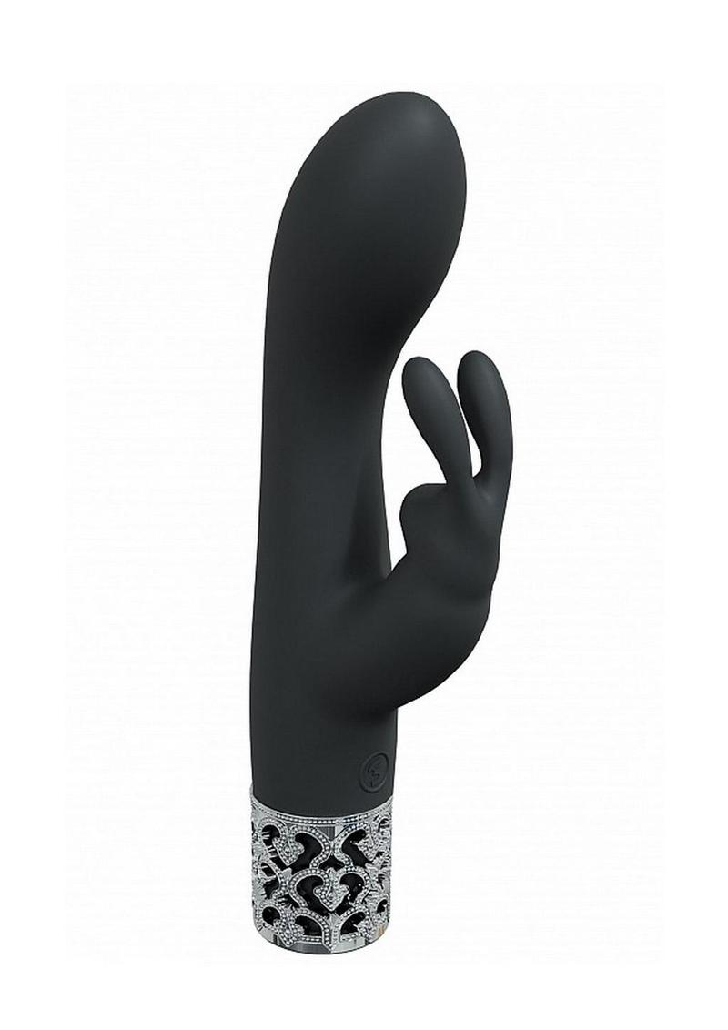 Royal Gems | Royal Rabbit Rechargeable Silicone Vibrator | Black